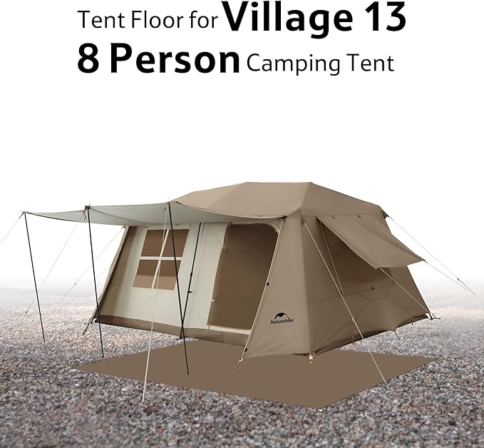 Naturehike Village Camping Tent,4/6/8 Person Tents for Camping, 60S Easy Setup Instant Tent for Family Camping, Car Camping