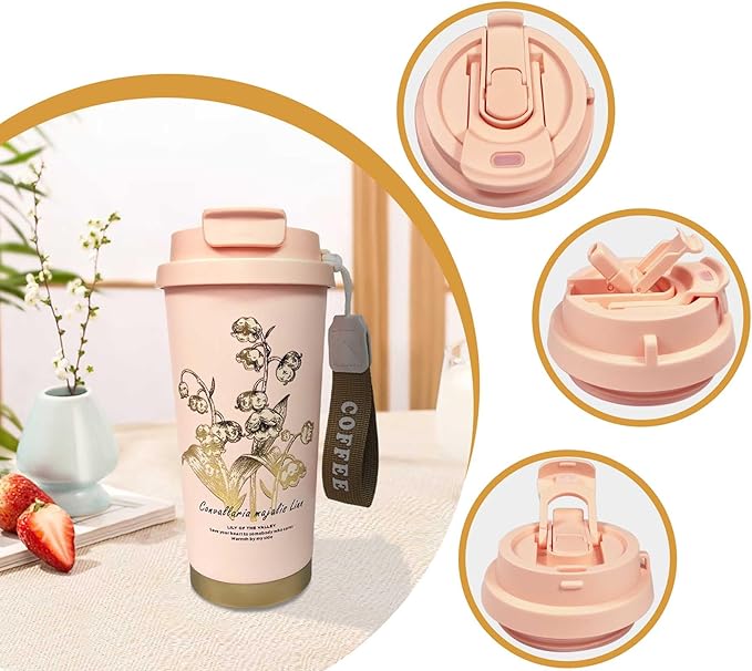 ZK&HX LIFE 17oz Camping Coffee Makers with Ceramic Coating,Camp Pour Over Coffee Maker Set,Portable Coffee Kit for Travel Camping,Insulated Coffee&Tea Mug,Tea Infuser Mug for Loose Leaf Tea