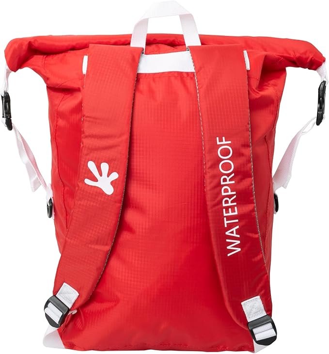 geckobrands Lightweight 30L Waterproof Backpack - Lightweight Watertight Outdoor Bag Hiking Traveling Light Water Activities