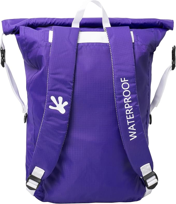 geckobrands Lightweight 30L Waterproof Backpack - Lightweight Watertight Outdoor Bag Hiking Traveling Light Water Activities