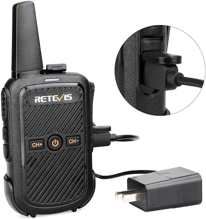 Retevis RT15 Mini Walkie Talkies 3 Pack,Small Portable 2 Way Radios Walkie Talkies,Compact,Walky Talky Rechargeable for Family Warehouse Hiking Camping Gift
