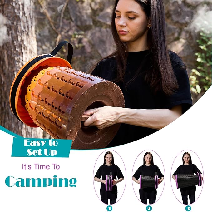 2025 Upgraded XXL Collapsible Stool with Cushion, 1000 lbs Capacity & 19.7-in High, Wider & Taller Heavy Duty Portable Telescoping Foldable Seat for Adults Camping, Travel, Music Festivals, Outdoors