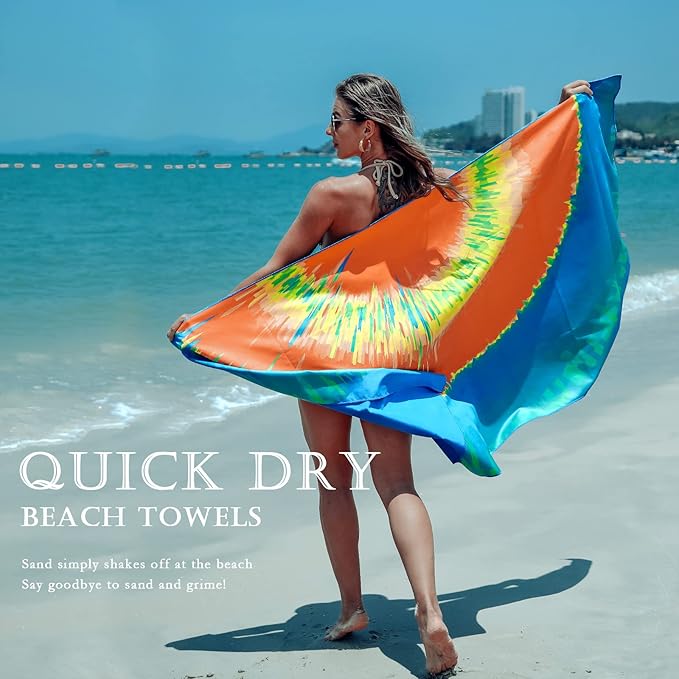 Your Choice Microfiber Beach Towels, Sand Free Beach Towel, Quick Dry Beach Towel, Extra Large Beach Towels for Adults, Kids (67x35 Inch, 60x30 Inch), Travel Towel, Camping Towel