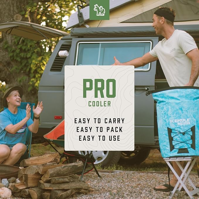 ICEMULE Pro Collapsible Backpack Cooler – Hands Free, 100% Waterproof, 24+ Hours Cooling, Soft Sided Cooler