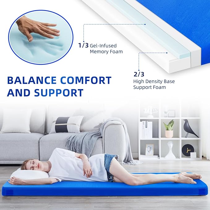 Sleeping Pad for Adults, Comfortable Thick Floor Sleeping Mats for Car Truck Tent with Removable Travel Bag