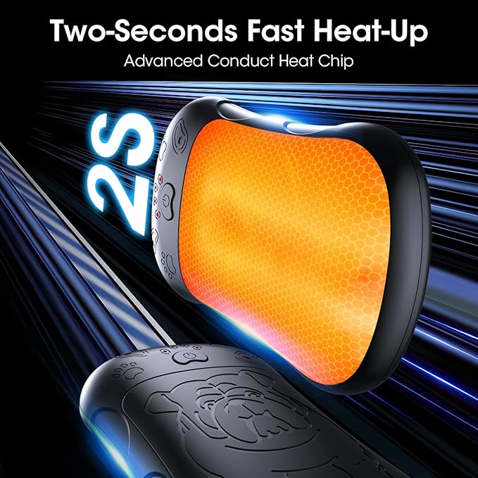 OLV Hand Warmers Rechargeable 2 Pack Strong Magnetic 18Hrs Longer Heating Portable Pocket-Sized Hand Warmer 6000mAh USB Hot Heater Birthday Gifts for Men Women Camping,Golf,Hunting,Travel Essentials
