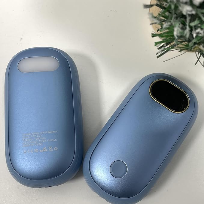 Hand Warmers Rechargeable, 14000mAh Electric Hand Warmer 2 Pack Dual-Sided Heating 17Hrs Warmth Max 131℉ USB-C Portable Pocket Heater for Raynauds, Hunting, Golf, Camping