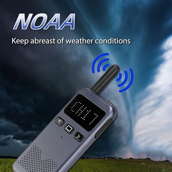 Retevis RB19P High Power Walkie Talkie for Adults, GMRS Long Range Two Way Radio, Mini, NOAA, USB-C, Emergency Alert, for Outdoor Hiking Skiing Navy Blue