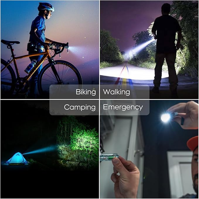 2 Pack TH10 LED Flashlight, Super Bright 1300 Lumens Tactical Flashlights Torch, Waterproof Handheld Flashlight for Camping Outdoor Home Emergency