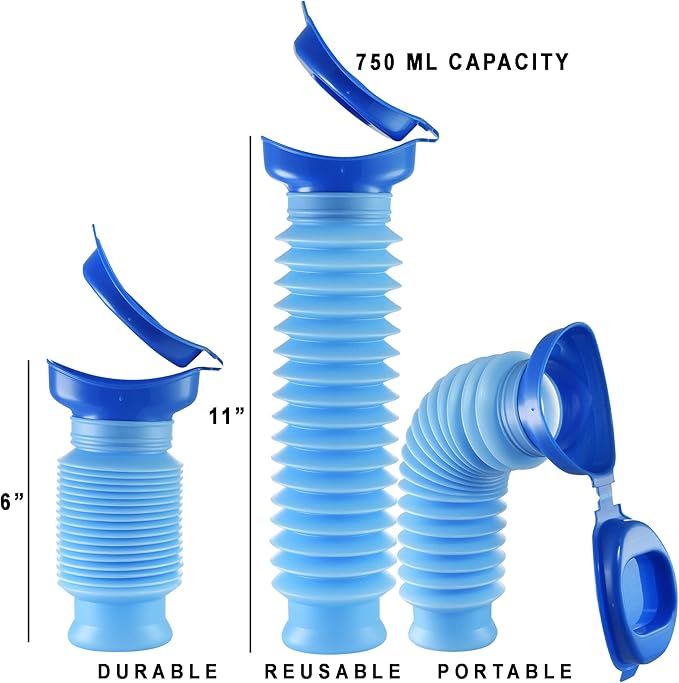 Emergency Urinal for Car & Men Outdoor Portable Shrinkable Pee Mini Urine Bottle for Travel Camping
