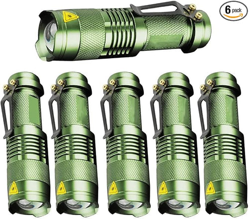 3 Modes LED Flashlight Torch Tactical Lamp Mini Q5 Light for Camping Hiking Emergency (Green)