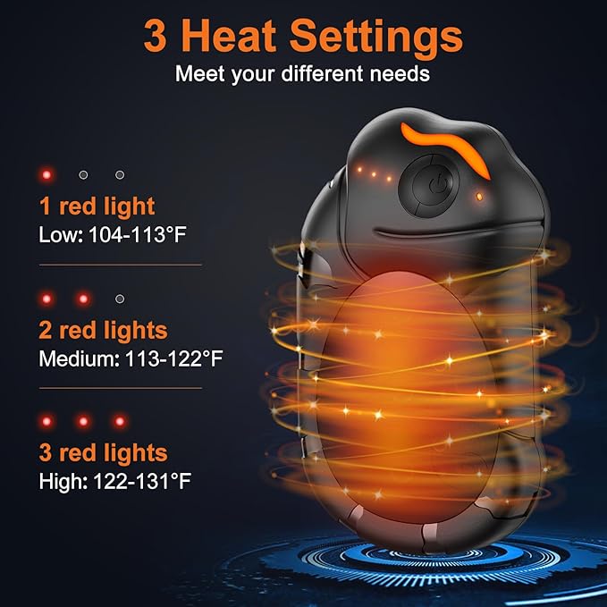 Hand Warmers Rechargeable 2 Pack, 6000mAh Chameleon Hot Hands Hand Warmers, Up to 20Hrs Electric Portable Pocket Heater for Outdoor, Camping, Hunting, Snow Golf, Women Men