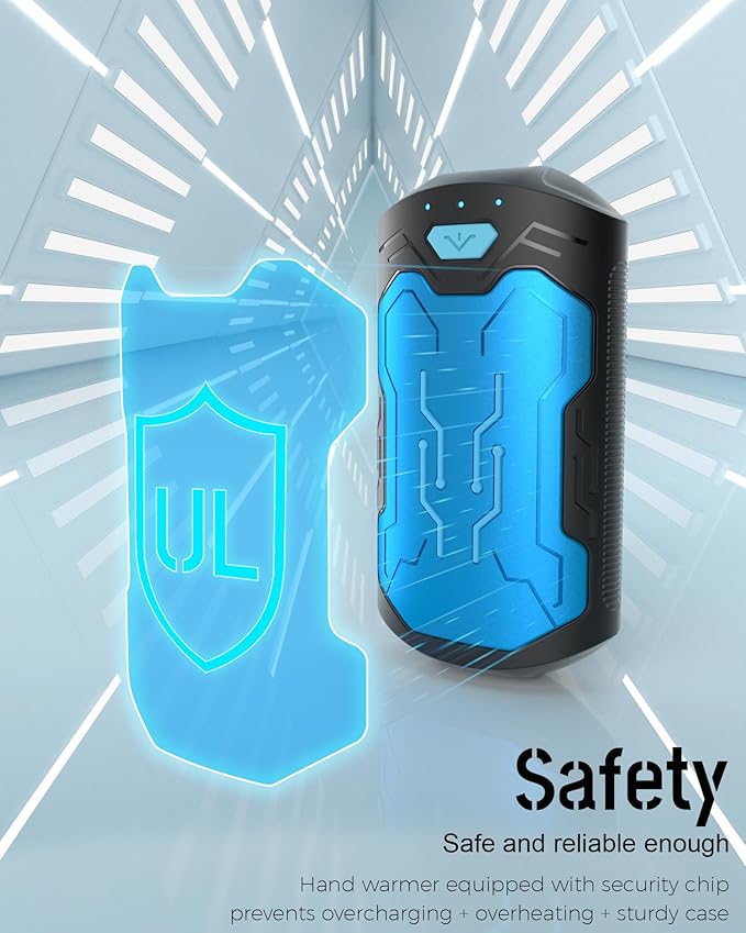 Hand Warmers Rechargeable 2 Pack, ROFWIZ 6000mAh Electric Portable Pocket Heater, are Great Warm Gifts for Women, Men, Heat Therapy, Raynauds, Outdoors, Hunting, Golf, Camping Gear