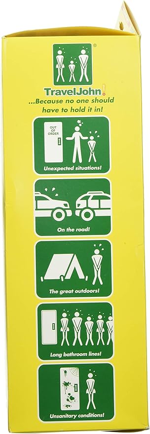 Disposable Urinal for All Genders, Adults, and Children (18 Pack) Designed for Emergencies, Travel, Camping, Car Rides, and more (TJ1A-C)