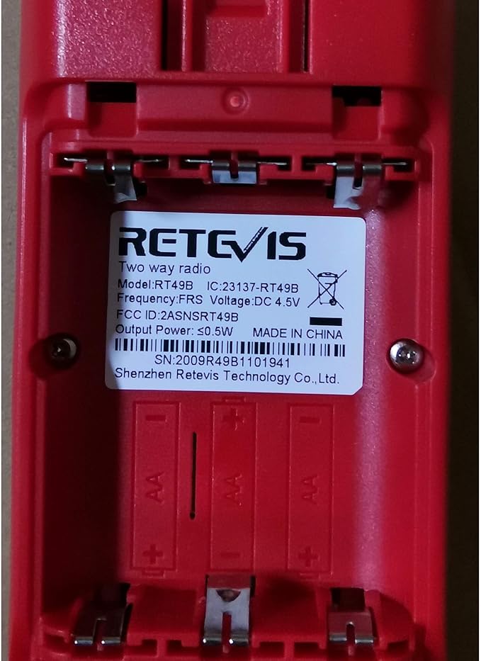 Retevis RT49B Walkie Talkie, Rechargeable Walkie Talkies Long Range, 2 Way Radio for Adults, 22CH, NOAA, Flashlight, Family FRS Radio, Red Walkie Talkies for Camping 2 Pack