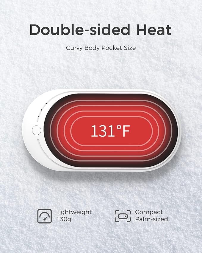 OCOOPA Hand Warmers Rechargeable, 1 Pack 5200mAh Electric Portable Pocket Heater, Heat Therapy Great for Raynauds, Hunting, Golf, Camping, Women Mens Gifts