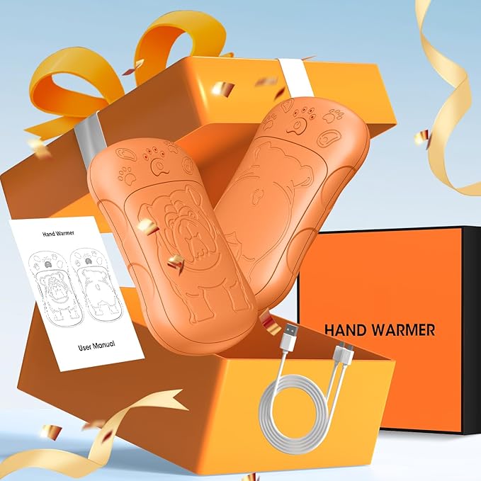 OLV Hand Warmers Rechargeable 2 Pack Strong Magnetic 18Hrs Longer Heating Portable Pocket-Sized Hand Warmer 6000mAh USB Hot Heater Birthday Gifts for Men Women Camping,Golf,Hunting,Travel Essentials