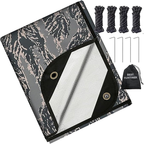 Heavy Duty Survival Blanket -Multifunctional Reflective Tarp Thermal Blanket - 60" x 83" Waterproof Sandproof for Camping Hiking Outdoors Multifunctional Emergency Blanket