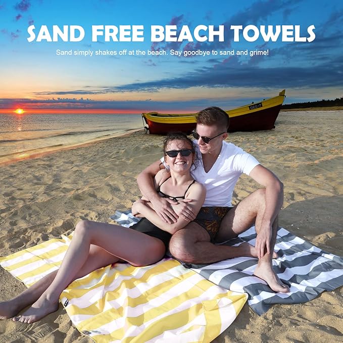 Your Choice Microfiber Beach Towels, Sand Free Beach Towel, Quick Dry Beach Towel, Extra Large Beach Towels for Adults, Kids (67x35 Inch, 60x30 Inch), Travel Towel, Camping Towel