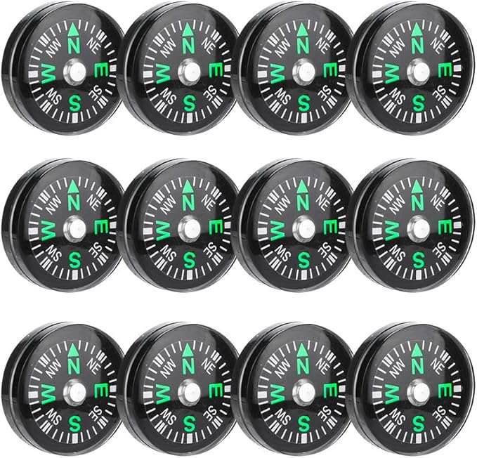 Mini Pocket 20mm 12pcs Mini Pocket Survival Button for Hiking Camping Outdoor Activities Accessory