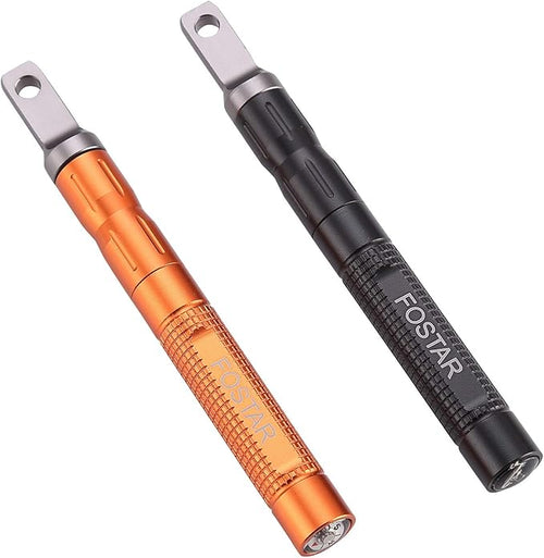 FOSTAR 2PCS Upgrade Ferro Rod Fire Starter,Replaceable Flint Fire Steel Rod, Great for Emergency Survival, Camping, Hiking, Bush-Craft, Hunting, Fishing, EDC, BBQ (Orange and Black)