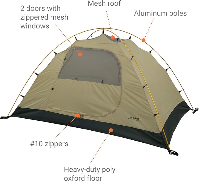 ALPS Mountaineering Taurus 4 Outfitter Tent - Heavy-Duty Four Person Camping Tent, Spacious, Rugged and Weatherproof/Built to Last, Reliable Outdoor Camping