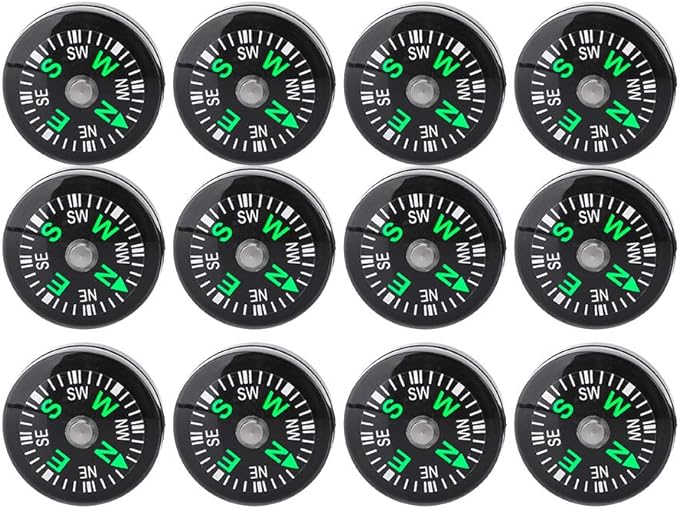 Mini Pocket 20mm 12pcs Mini Pocket Survival Button for Hiking Camping Outdoor Activities Accessory