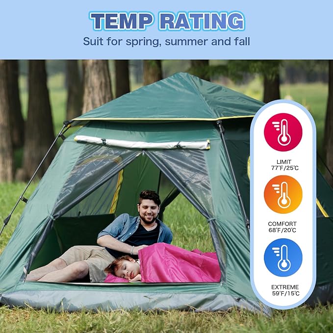 REDCAMP Kids Mummy Sleeping Bag for Camping, 3 Season Cold Weather Sleeping Bag Fit Boys,Girls & Teens, Blue/Rose Red