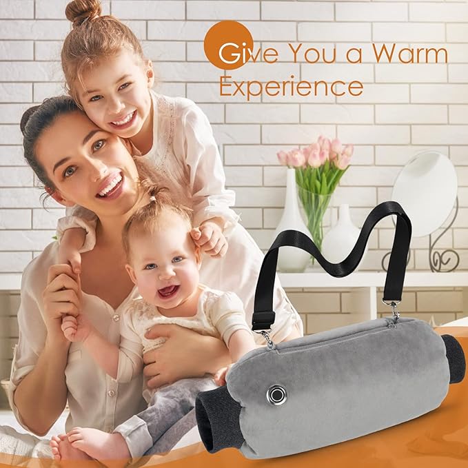 Hand warmers Rechargeable, Portable Graphene Heated Gloves Handwarmers Bag with 10000MAH Power Bank,2 Heating Area&3 Heat Modes, Fast Electric Heating Pouch for Women,Kids, Hunting,Camping&Xmas Gifts