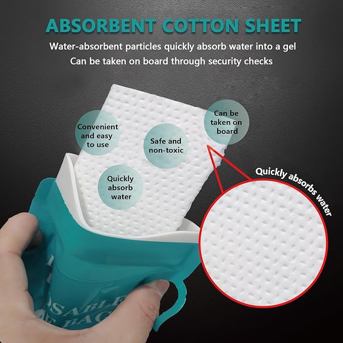 Emergency Portable Urine Bag, 12/24 PCS Travel Urinal Bag for Women/Men, 800ML Disposable Urine Bag Suitable Pee Bags for Travel for Camping, Traffic Jams, Pregnant Women, Children, Patients