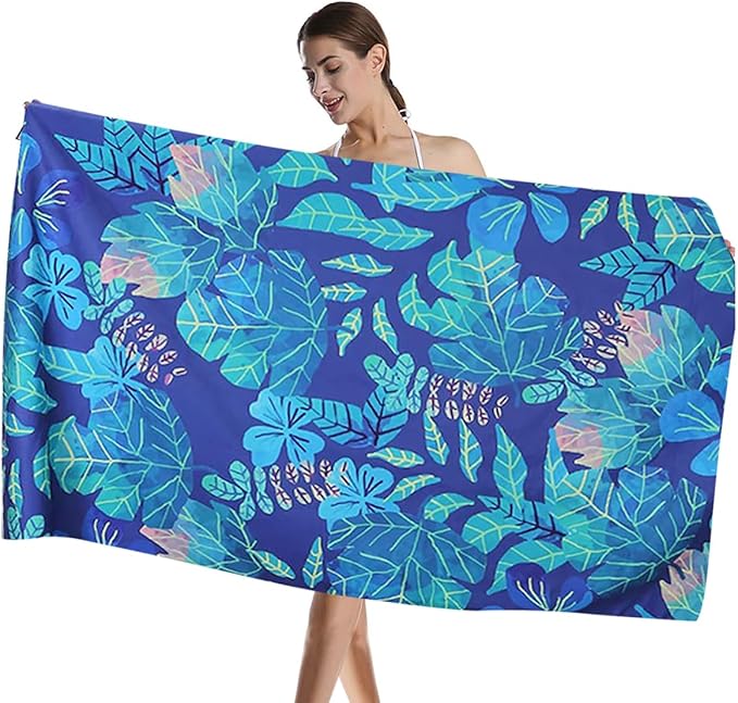 CHARS Microfiber Quick Drying Beach Towel Super Absorbent & Sand Free Towel for Kids Teens Adults Travel Gym Camping Pool Yoga Outdoor and Picnic(63"×31"/63"×39")