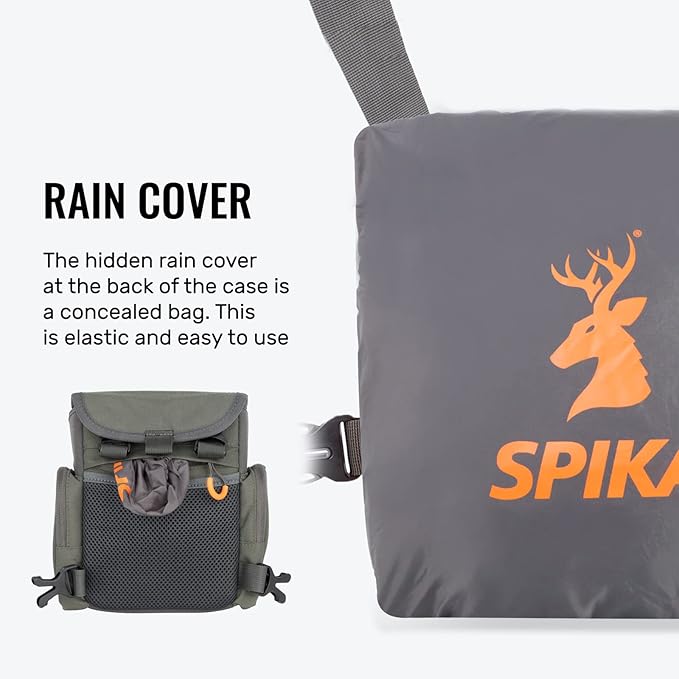 SPIKA Binocular Harness Chest Pack, Bino Case with Rangefinder Waterproof Pouch for Hunting