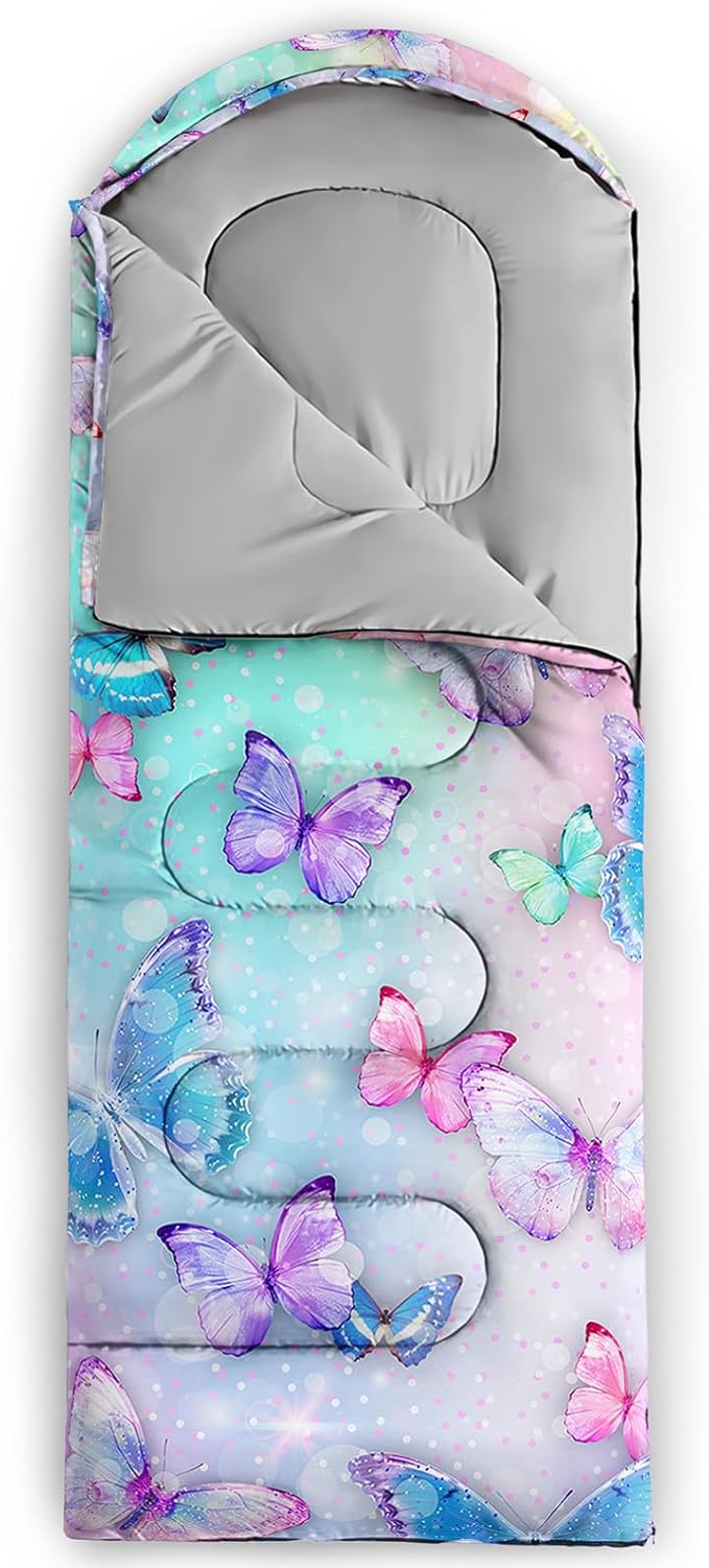 BSNTHO Camping Sleeping Bags,3 Season Warm & Cool Weather,Lightweight,Waterproof Sleeping Bags for Adults & Kids,Traveling,and Outdoors,Camping Gear Equipment