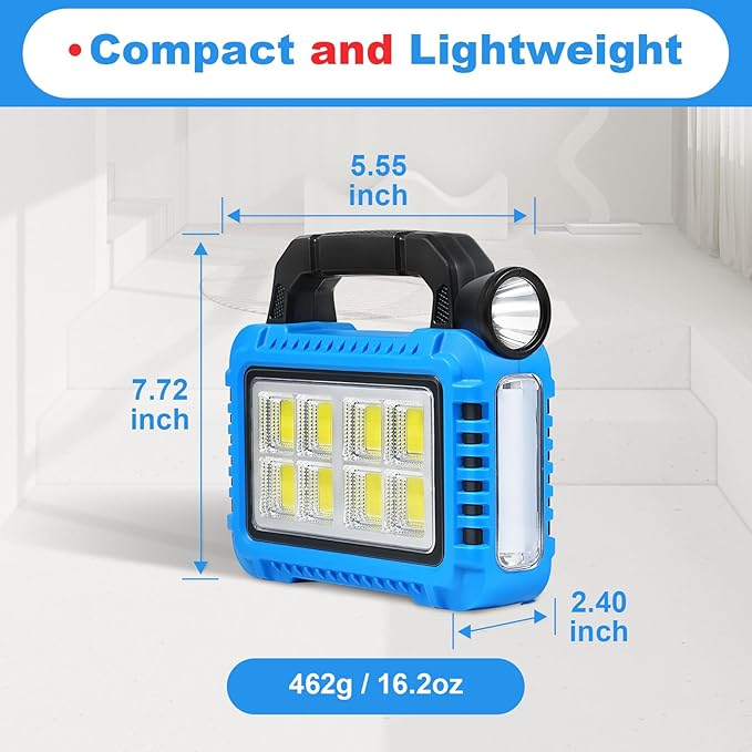 2 Pack Lantern Camping Essentials Accessories Gear Solar Lights, LED Flashlight for Power Outages, Rechargeable Tent Lights for Emergency, Hurricane, Survival Kits, Operated Lamp