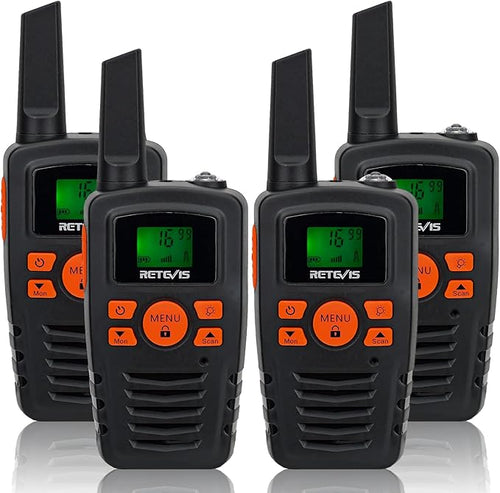 Retevis RA35 Walkie Talkie for Adults Kids, Long Range Walkie Talkies, Family 2 Way Radio 22 FRS Channels with LED Flashlight VOX LCD Display, for Women Kids Camping Hiking Cruise Ship(4 Pcs)