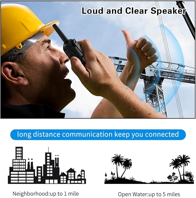 Baofeng Walkie Talkies F22 Long Range Walkie Talkies for Adults with 22 FRS Channels, Family Walkie Talkie with LCD Display Flashlight VOX for Cruise Ship Hiking Camping Gear Toys 2 Way Radio