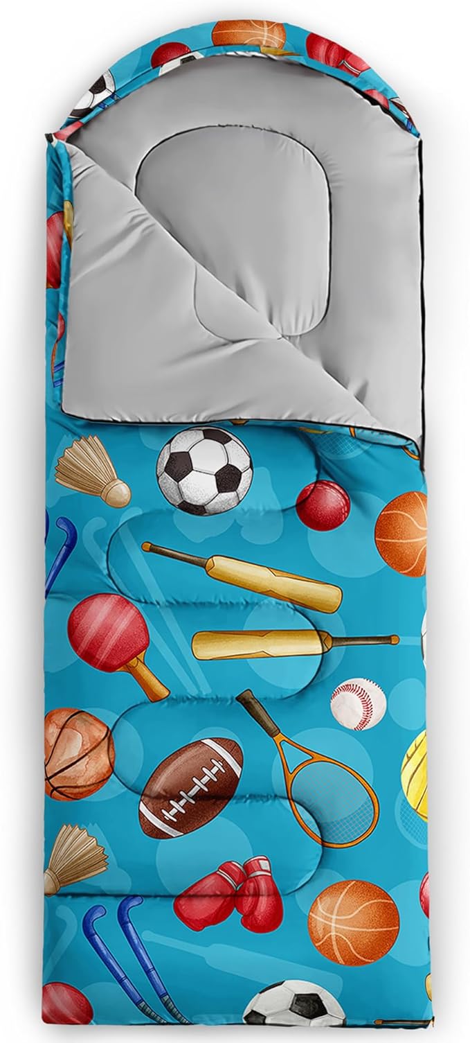 QOOMO Camping Sleeping Bags,3 Season Warm & Cool Weather,Lightweight,Waterproof Sleeping Bags for Adults & Kids,Traveling,and Outdoors,Camping Gear Equipment