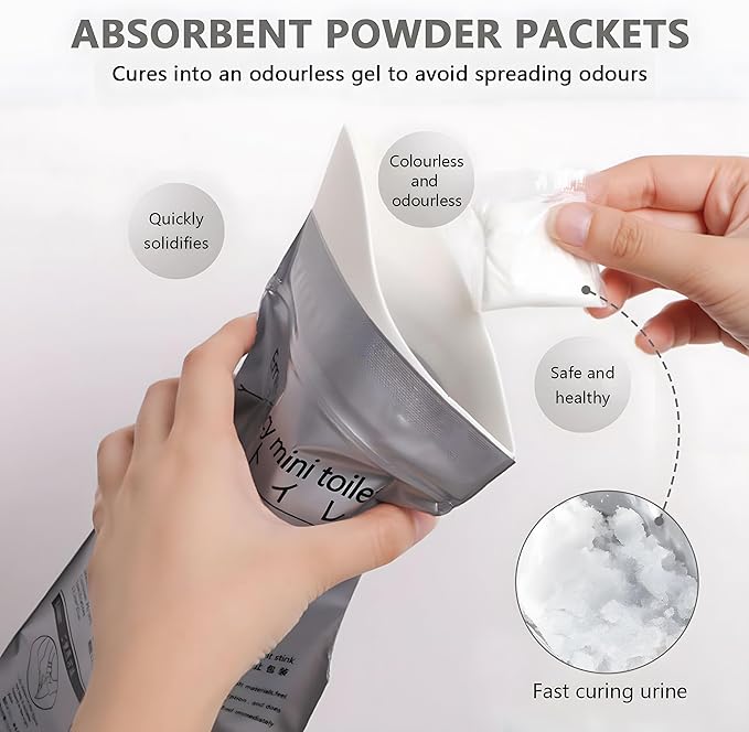 Emergency Portable Urine Bag, 12/24 PCS Travel Urinal Bag for Women/Men, 800ML Disposable Urine Bag Suitable Pee Bags for Travel for Camping, Traffic Jams, Pregnant Women, Children, Patients