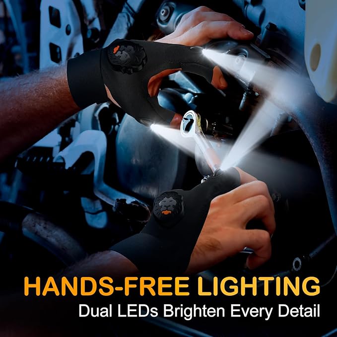 PARIGO LED Flashlight Men Tool Gifts - Christmas Stocking Stuffers Cool Gadgets for Dad Him Women Who Have Everything Adults Unique Birthday Waterproof Finger Lights Camping Running Fishing