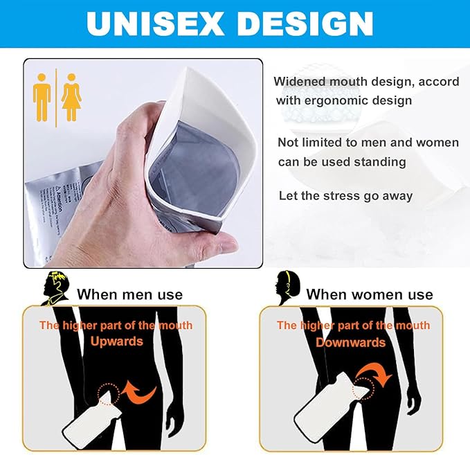 Disposable Urinal Bag, 8/12/24 Pack Unisex Emergency Urine Bag, Portable Camping Pee Bag, Travel Urine Bag Vomit Bag for Traffic Jams, Drivers, Pregnant, Patient, Kids