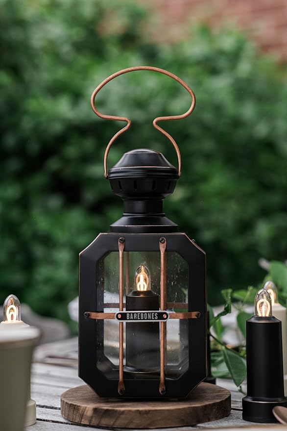 Barebones Flameless Candle – Antique Bronze, Rechargeable 4.5-Inch LED Candle with Magnetic Base, 50+ Hours of Light, 4 Lighting Modes – Indoor and Outdoor Ambient Lighting for RVs and Home Decor