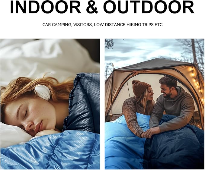 Sleeping Bags for Adults Cold Weather & Warm,Backpacking Camping Sleeping Bag for Tall Girls Boys,Lightweight,Compact,Waterproof Camping Gear for Traveling,Hiking,Hotel,Outdoor & Indoor