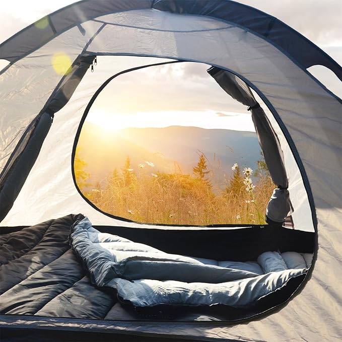 0 Degree Double Sleeping Bag for Adults, 2 Person Cold Weather Queen Size Sleeping Bag for Camping, RV Travel, or Family Outdoors