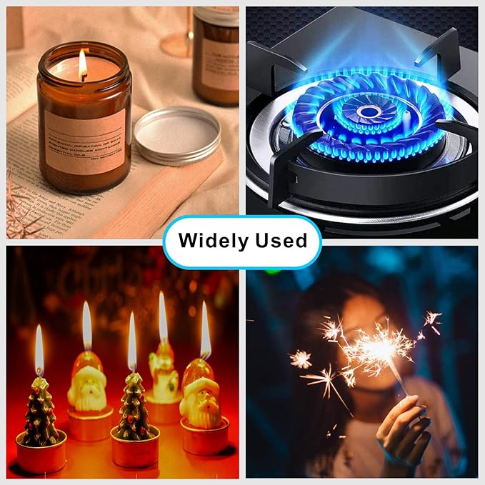 Lighter Electric Lighter Candle Lighter USB Lighter Rechargeable Lighter Arc Lighters for Candle Camping Family Use BBQs with LED Battery Display Safety Switch Flameless Windproof (Silver)