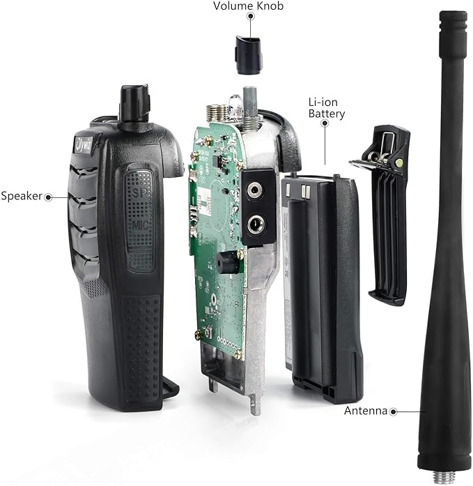 Walkie Talkies GMRS Radio for Adults Long Range Rechargeable 2 Way Radio with Flashlight for School Business Family 2 Pack