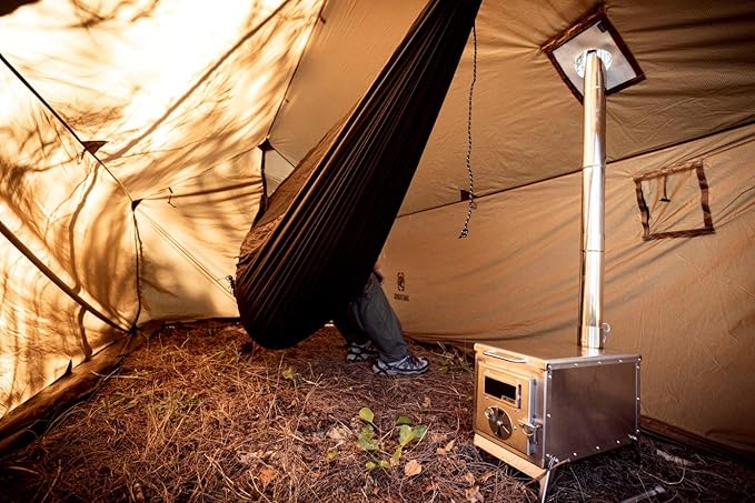 OneTigris TEGIMEN Hammock Hot Tent with Stove Jack - Spacious, Versatile Wall Tent with Snow Skirt - 3000mm Waterproof