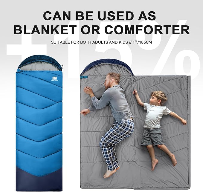 Sleeping Bags for Adults Cold Weather & Warm,Backpacking Camping Sleeping Bag for Tall Girls Boys,Lightweight,Compact,Waterproof Camping Gear for Traveling,Hiking,Hotel,Outdoor & Indoor