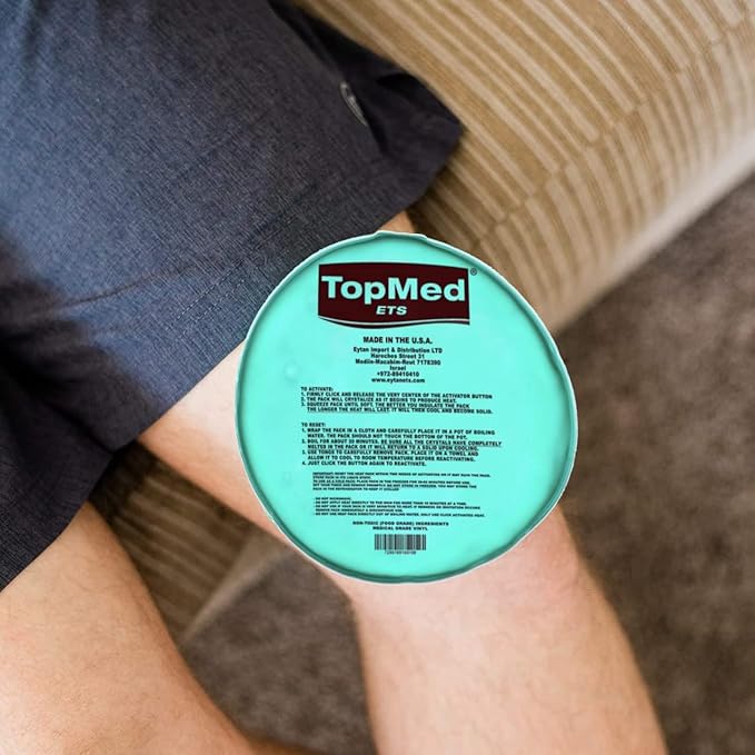 TopMed ETS Instant Reusable Heat Pack, Reusable Hand Warmer, Instant to Go Pocket Hand Warmer for Camping, Hiking, and Pain Relief, One Click Heating