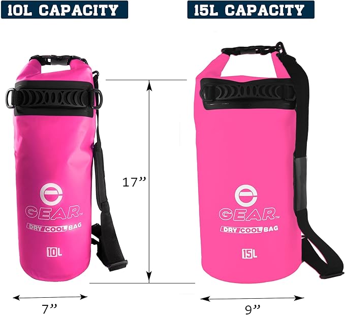 Floating Cooler Bag Roll Top Insulated Dry Backpack – Leak Proof, Collapsible, Waterproof Cooler with Padded Shoulder Strap - Perfect for Kayaking Fishing Beach Hiking -15L