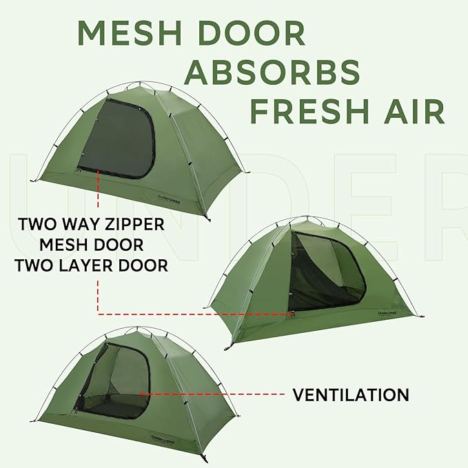1/2 Person Backpacking Tent for 4-Season - Winter Waterproof Tent for One Person, Lightweight Camping Tent for Backpacking, Easy Set Up Cold Weather Tent by Underwood Aggregator
